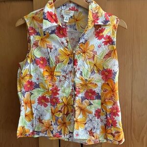 Talbots Multicolor Floral Button-Down Shirt